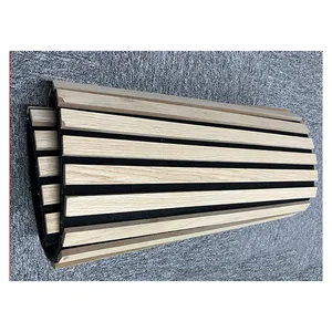 Kasaro Fabrieksprijs Eco-Vriendelijke Flexibele Houten Panelen Gecanneleerde Mdf Wanddecoratie 3d Akoestisch Bordpaneel