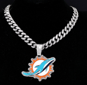 Collier pendentif en argent de haute qualité personnalisé Los Angeles Rams, chaîne cubaine hip-hop pour les fans de sport - Product Image 4