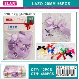 ILAN Nastro Lazo 20mm Viola 8 Pezzi Decorazioni Artigianali - Product Image 2
