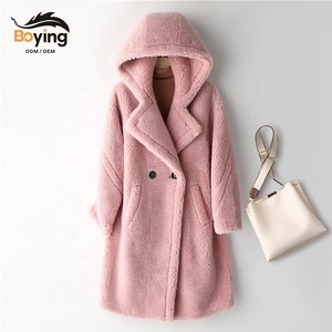 Cappotto Invernale Elegante da <span class=keywords><strong>Donna</strong></span> Boying, Lungo in Lana Intrecciata <span class=keywords><strong>con</strong></span> Bottoni, Stile Vintage, Ecologico, Antivento, <span class=keywords><strong>con</strong></span> <span class=keywords><strong>Cappuccio</strong></span> e Pelliccia Sintetica - Product Image 1