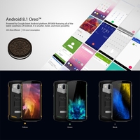 Téléphones mobiles Blackview BV5800 2 Go + 16 Go avec double caméra arrière, 5580 mAh, 5,5 pouces, Android 8, Quad Core, NFC, OTG, Smartphone 4G