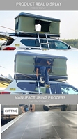 Tente de toit rigide écologique pliable pour voiture, tente de camping sur toit de voiture à ouverture rapide avec échelle en aluminium pour SUV, idéale pour les voyages de camping