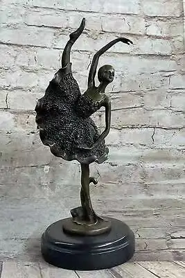 Tamaño natural al aire libre bronce bailarina pareja escultura Metal mujer desnuda hombre estatua para la venta