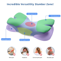 Oreiller cervical en mousse à mémoire de forme CertiPUR-US OEKO-TEX, soutien orthopédique pour le cou, oreiller ergonomique pour le lit, pour soulager la douleur