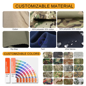 Mens छलावरण सामरिक प्रशिक्षण 1/4 ज़िप Camo शीर्ष लंबी बांह की शर्ट - Product Image 3