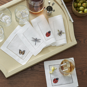 <b>Personalized</b> Cotton Linen Cocktail <b>Napkins</b> with Logo for Bulk <b>Wedding</b> Catering and Banquet Orders - Product Image 1