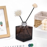 50ml 100ml 150ml 200ml fabrication directe en gros diffuseur de roseau d'arôme de luxe diffuseur de bouteille d'aromathérapie en verre carré