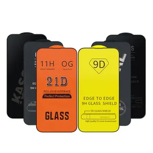 Giá rẻ Full Bìa 9D 21d bảo vệ màn hình cho iPhone Xiaomi LG Tempered Glass nhà sản xuất phim