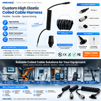 Kabel Spiral Elastis Tinggi Kustom OEM dengan Konektor USB Tipe C untuk Peralatan Industri