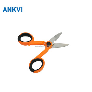 Ciseaux en Kevlar pour la coupe de fibres optiques et d'aramide RCZ-527 3CR13 à lame dentelée - Product Image 2
