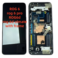 Écrans LCD de téléphones mobiles 100% originaux, AMOLED d'origine pour Asus Rog 6/6 Pro/ 6D/ 6D Ultimate avec cadre, remplacement du panneau d'affichage