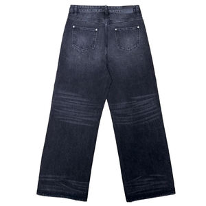 Fabricant de denim, jeans en denim japonais sur mesure, denim lourd 14-16oz, jeans baggy pour hommes, nouveaux jeans noirs de créateur pour hommes - Product Image 2