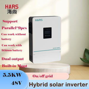 उच्च आवृत्ति 3.6kw 5.5kw 6.2kW लिथियम बैटरी समानांतर mppt सौर हाइब्रिड इनवर्टर - Product Image 2