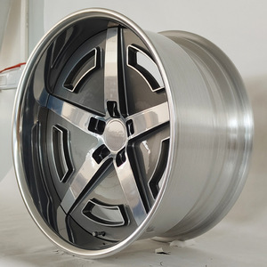 Jantes en alliage d'aluminium polies personnalisées R20, construction forgée en deux parties, PCD 5x120.65 ET -<span class=keywords><strong>25</strong></span> pour Chevrolet Bel Air Silverado - Product Image 2