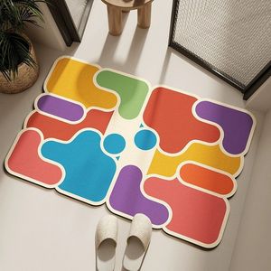 Diatomaceous Earth Bath Mat Puzzle Shape Non Slip Home Use Quick Dry Kitchen Bathroom Entrance Door Mat - Product Image 2