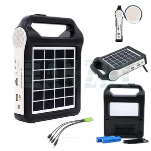 Solar tragbares Notfall radio Mini Solar panel Lichts tation Radio Lighting Generator Home Solarenergie Lichter