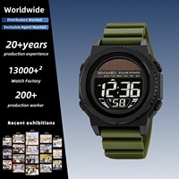 SKMEI 2358 Solar-Digitaluhr Wasserdichte Sportuhr Multifunktions-Chronograph Alarm EL-Licht für Herren