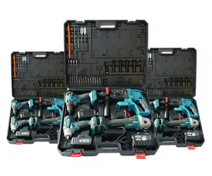 Set di Utensili Elettrici Industriale Senza Fili 4 in 1 ad Alte Prestazioni 48V con Trapano Brushless, 4 Batterie da 10 Celle e 2 Caricatori - Product Image 2