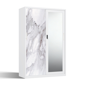 Armario de Acero Impreso con Puertas Corredizas y Espejo de 1200 mm para Almacenamiento en el Dormitorio - Product Image 2