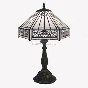 Lampe de table Tiffany style rétro 12'' en verre teinté antique, lustres et suspensions artisanales pour salon, 100V-240V 2700K - Product Image 2