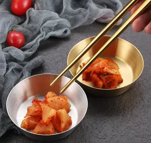 Factory Wholesale High Quality New Design Korean Kimchi Dish Rolled Edge Wide Mouth Deep 304 Stainless Steel Salad Bowl