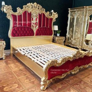 Europäischer Stil Massivholz Luxus-Doppelbett Hauptschlafzimmer Hochzeitsbett Villa Maßgefertigtes Französisches Klassisches Geschnitztes Prinzessinnenbett - Product Image 3