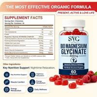 Suplemen Permen Kunyah SYC BIO Magnesium Glycinate untuk Relaksasi Malam Hari, Formula Penunjang Relaksasi, 60 Permen Kunyah Bebas Gula, Grosir