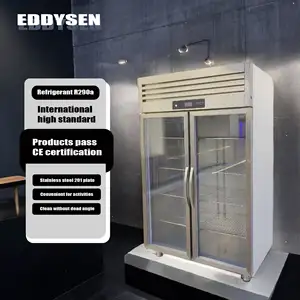 Venda direta da fábrica refrigerador comercial série E 2 portas esquerda e direita refrigerador de aço inoxidável Refrigeração direta