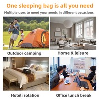 Sac de couchage d'hiver extra-épais en nylon 320T indéchirable, style enveloppe, pour le camping, les voyages et les siestes en extérieur