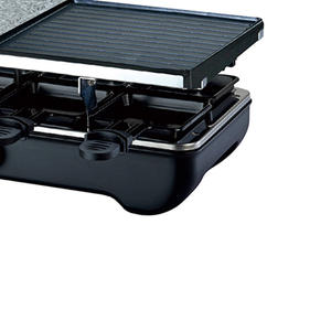 Gril à fromage électrique pour <span class=keywords><strong>raclette</strong></span>, 8 palettes, barbecue coréen, <span class=keywords><strong>avec</strong></span> <span class=keywords><strong>pierre</strong></span> à <span class=keywords><strong>griller</strong></span> et plaque d'aluminium - Product Image 4