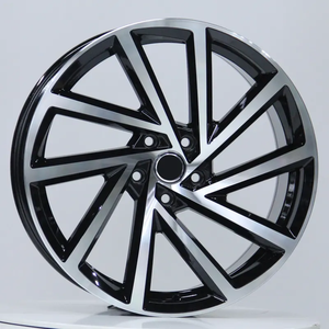 Ruedas forjadas en caliente Flrocky 5x100 Precio al por mayor 17 pulgadas 7.5J Llantas de aleación Black Glossy Machine Face para VW Golf Polo R TI <span class=keywords><strong>BMW</strong></span> X5 - Product Image 2