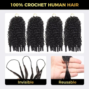 Extensiones de Cabello Humano Virgen 10A Pre-enlazadas, Cabello Birmano Rizado sin Nudos, Marca Miracle Knots - Product Image 3