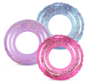 Hồ bơi bơm hơi nổi long lanh bơi vòng ống với Confetti mùa hè bên bãi biển bơi nổi ống cho người lớn và trẻ em - Product Image 1