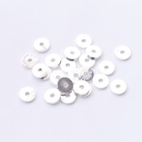 XINYU Perles entretoises plates en laiton plaqué or 18 carats, épaisseur 1 mm, 100 pièces/paquet, disques en vrac 4 mm/5 mm/6 mm/8 mm, apprêts pour bijoux de bracelet
