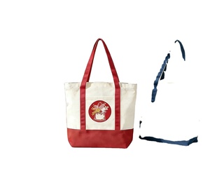 Promotional Fashion Colored <b>Shopping</b> <b>Tote</b> <b>Bag</b> Custom Splicing Portable Canvas Cotton Custom Printed Logo Large Capacity Women's - Product Image 1