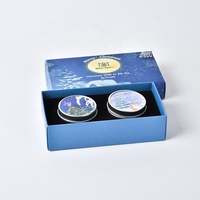 Petites bougies parfumées en étain pour Noël 2024 bougies et ensemble de parfums d'intérieur boîte-cadeau bougie en étain de 3 avec arôme