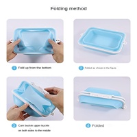 Récipients pliants en silicone Boîte réutilisable en silicone pour le stockage des aliments frais en silicone pour le congélateur Pochette pour sac alimentaire