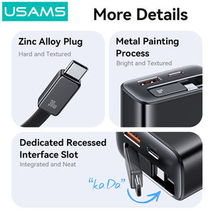 USAMS CC297 PD <span class=keywords><strong>30W</strong></span> Usb C Type-c Charge rapide Prise américaine <span class=keywords><strong>Chargeur</strong></span> mural multifonction pour téléphone portable et tablette pour <span class=keywords><strong>iphone</strong></span> 16 15 <span class=keywords><strong>14</strong></span> 13 <span class=keywords><strong>Pro</strong></span> - Product Image 6