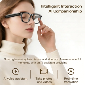 Gafas Inteligentes con IA de Función Completa, Cámara de 8MP, Traducción, Preguntas y Respuestas con IA, 1080P, Antivibración, Anti-Luz Azul, Táctiles, IP65, Carga Tipo-C, 300mAh - Product Image 4