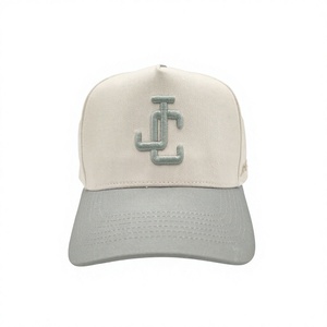 High Quality Two Tone 5 Panel Baseball Cap Custom Embroidery Logo Low MOQ OEM Urban Streetwear Fashion Premium Branded <b>Top</b> - Product Image 5