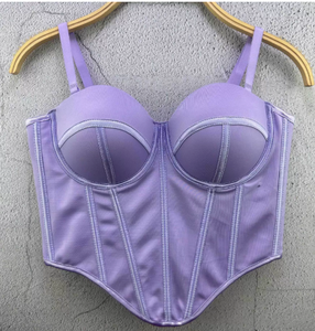 Corsetto oversize da donna con Splicing in rete traspirante in osso di pesce e pezza per il petto comodo con fiocco decorativo Dropshipping - Product Image 3