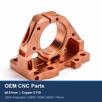 Composant métallique personnalisé en cuivre C110 pour guide de câble de bras robotique, pièces CNC OEM ultra-précises, inspection à 100 %