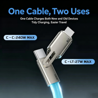 Câble de données USB Type C en silicone liquide à charge rapide 240W haute vitesse pour téléphone portable et tablette