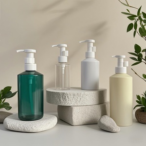 300ml-500ml Pet hình trụ mỹ phẩm Lotion bơm chai chăm sóc da tóc dầu gội kem bao bì tùy chỉnh in logo - Product Image 1