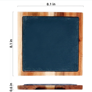 Thực Tế Hot Rắn Gỗ Rock <span class=keywords><strong>Slab</strong></span> Bít Tết Platter Gỗ Cắt Hội Đồng Quản Trị Phương Tây Thực Phẩm Phục Vụ Khay Cho Hộ Gia Đình Nhà Bếp - Product Image 2