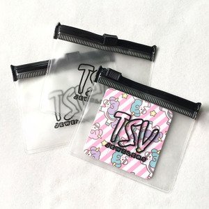 Custom Printed Logo PVC Plastic Packaging Frosted Zipper Bag PVC Jewelry Bag