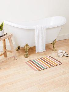 Équilibre des couleurs neutres décor d'hôtel Boho <span class=keywords><strong>Extra</strong></span> <span class=keywords><strong>Long</strong></span> minimaliste Vintage polyester imprimé rayures <span class=keywords><strong>rideau</strong></span> de <span class=keywords><strong>douche</strong></span> - Product Image 3
