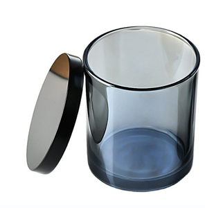 Bougeoir de luxe personnalisé en gros de 10oz améliore l'atmosphère festive avec des bocaux de bougie transparents vides en galvanoplastie holographique - Product Image 2