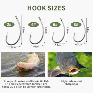 LUSHAZER 1 Set di impianti di perforazione per la pesca alla carpa con ganci spinati esca ferma Boilie ferma il cambio rapido Kit di attrezzatura per terminali girevoli - Product Image 2