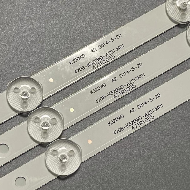 32inch Aluminum LED TV Backlight Bar Strips 7LEDs 6000K Daylight Model 4708-K320WD-A4213K01 for TV Repair